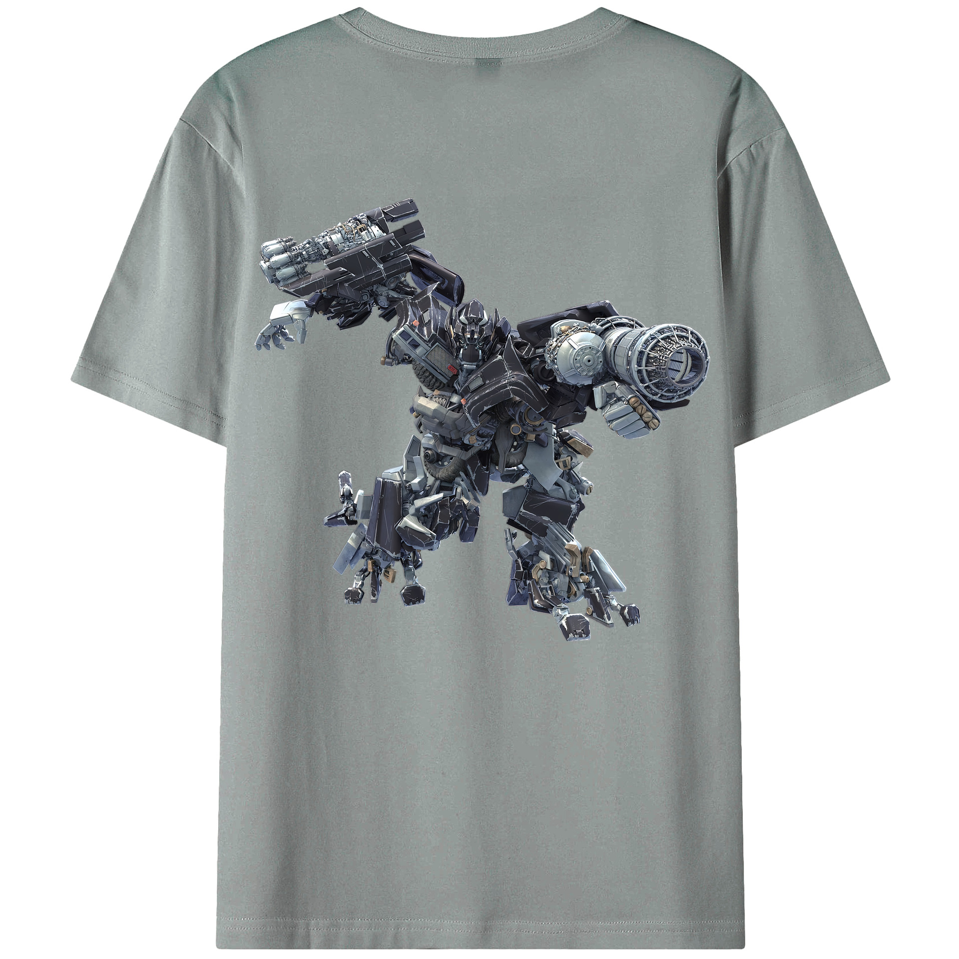 （画像用） Transformers トランスフォーマー 綿100％ メンズ半袖Tシャツ（バックプリント） 通気性